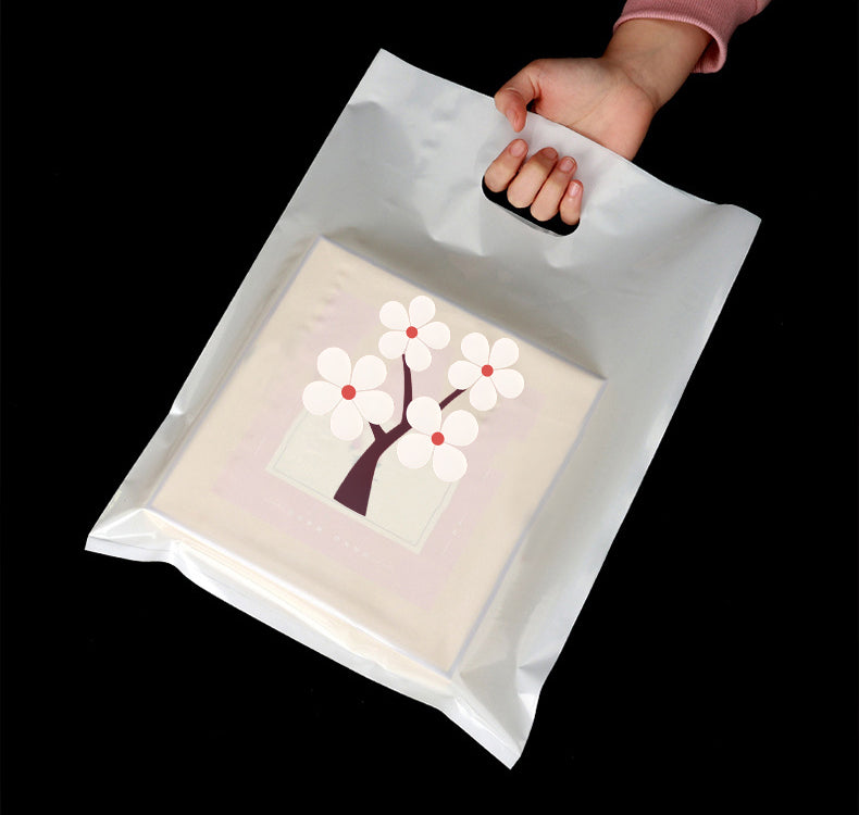 11.8"x13.8" 2.4mil Merchandise Bag W/ Die Cut Handle for Boutique Bag Shopping Clothes Packaging Bag