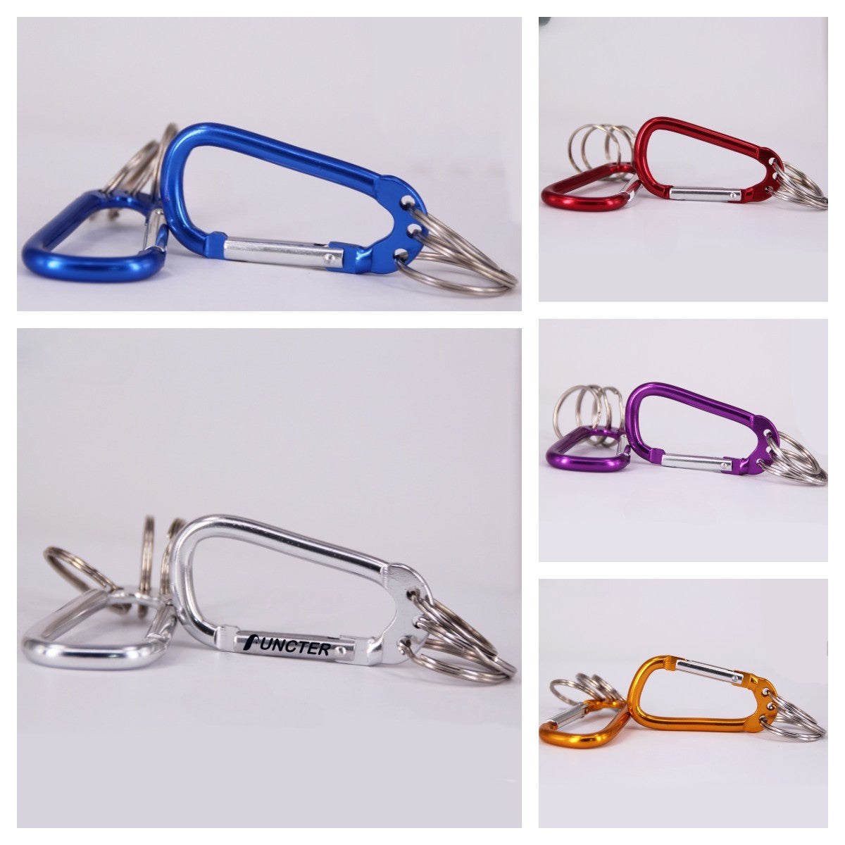 Mountaineering Buckle Hanging Ring Key Chain With Three Rings