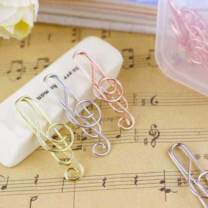 20 pcs Mini Musical Notes Paper Clips