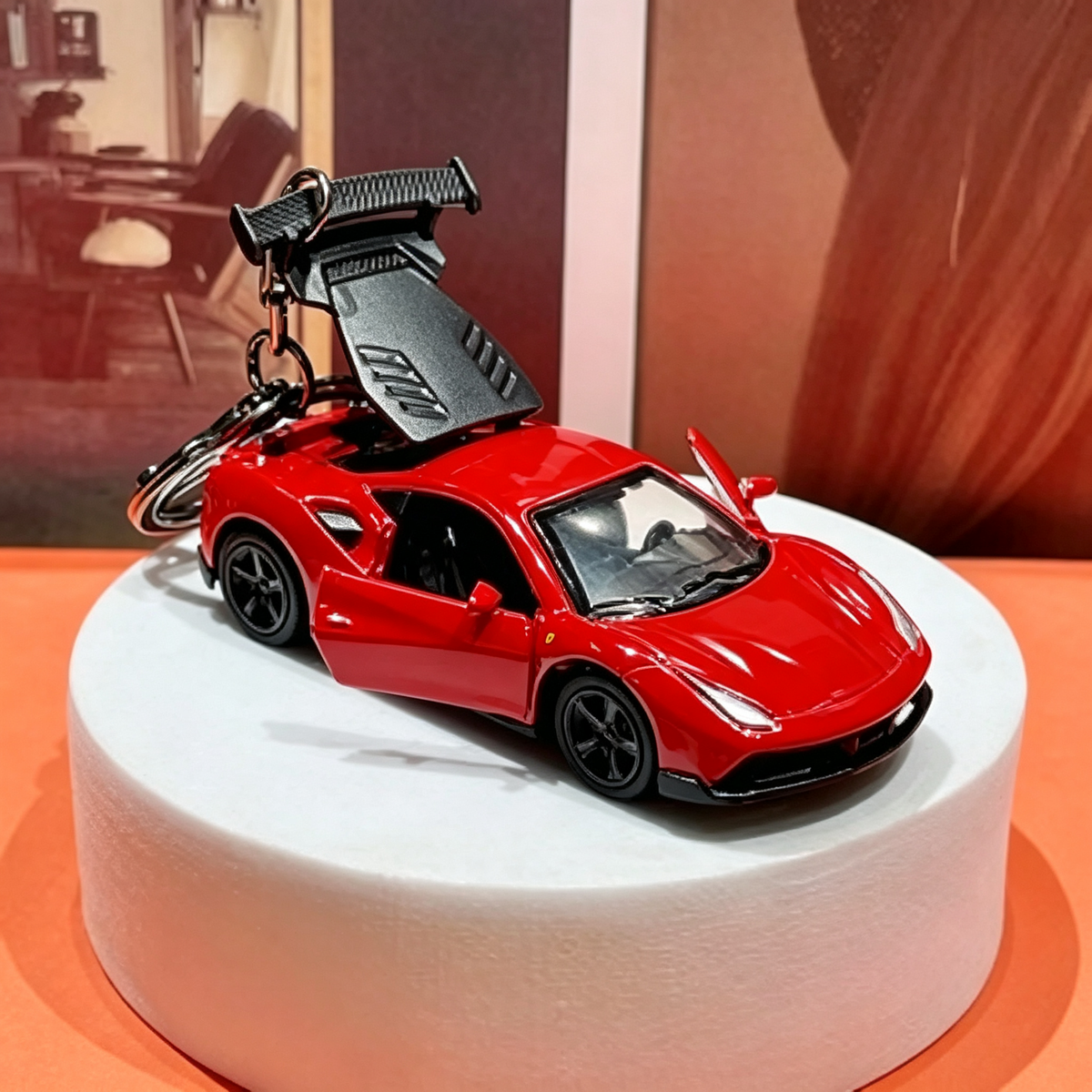 Mini Simulation Sports Car Model Keychain Classic Car Shaped Keychain