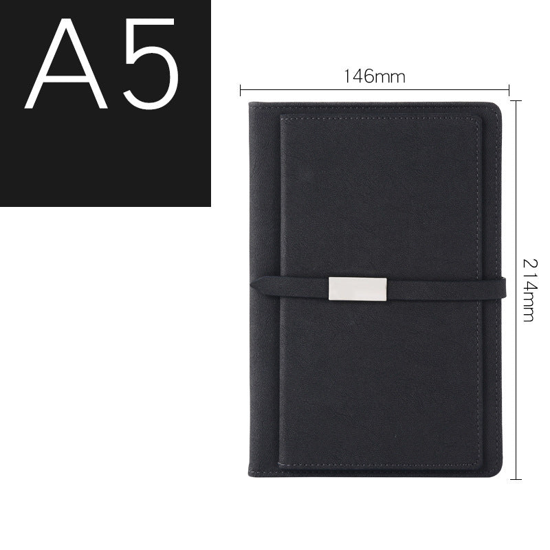 Business Notebook A5 PU Leather Notepad With Pen Loop With Magnetic Closure