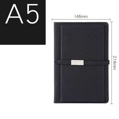 Business Notebook A5 PU Leather Notepad With Pen Loop With Magnetic Closure