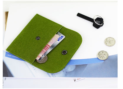 Mini Small Felt Purse Organizer Handbag Pocketbook Handle Bag