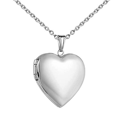 Heart Shape Memorial Locket Necklace Photo Locket