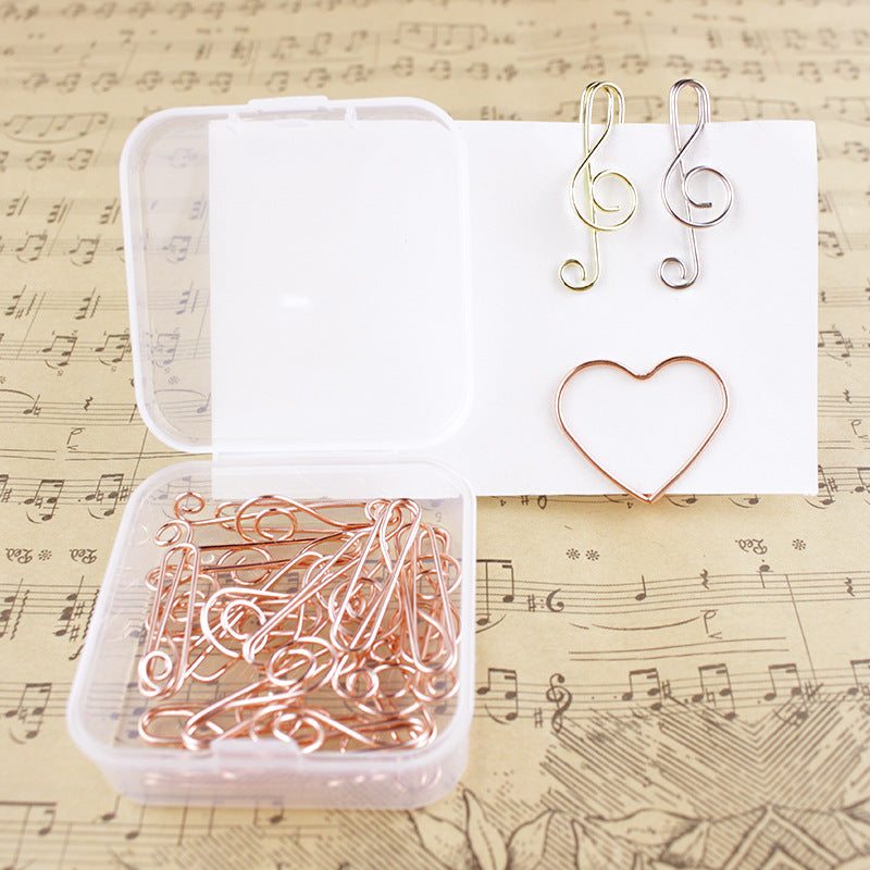 20 pcs Mini Musical Notes Paper Clips