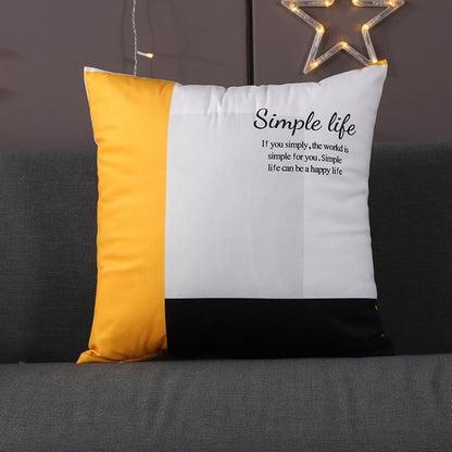 19.7 x 19.7" Premium Square Polyester Short Plush Throw Pillowcase With Hidden Zipper