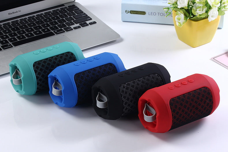 Cylinder Shape Stereo Wireless Speaker w/Lanyard