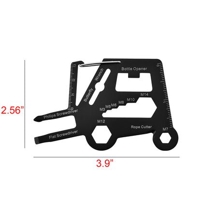 Stainless Steel Fork Truck Shape Pocket Tool Card