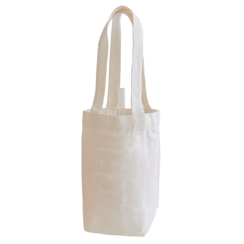 10 oz Cotton Grocery Bottle Carrier Tote Bag Handle Shopping Bag Wine Bag
