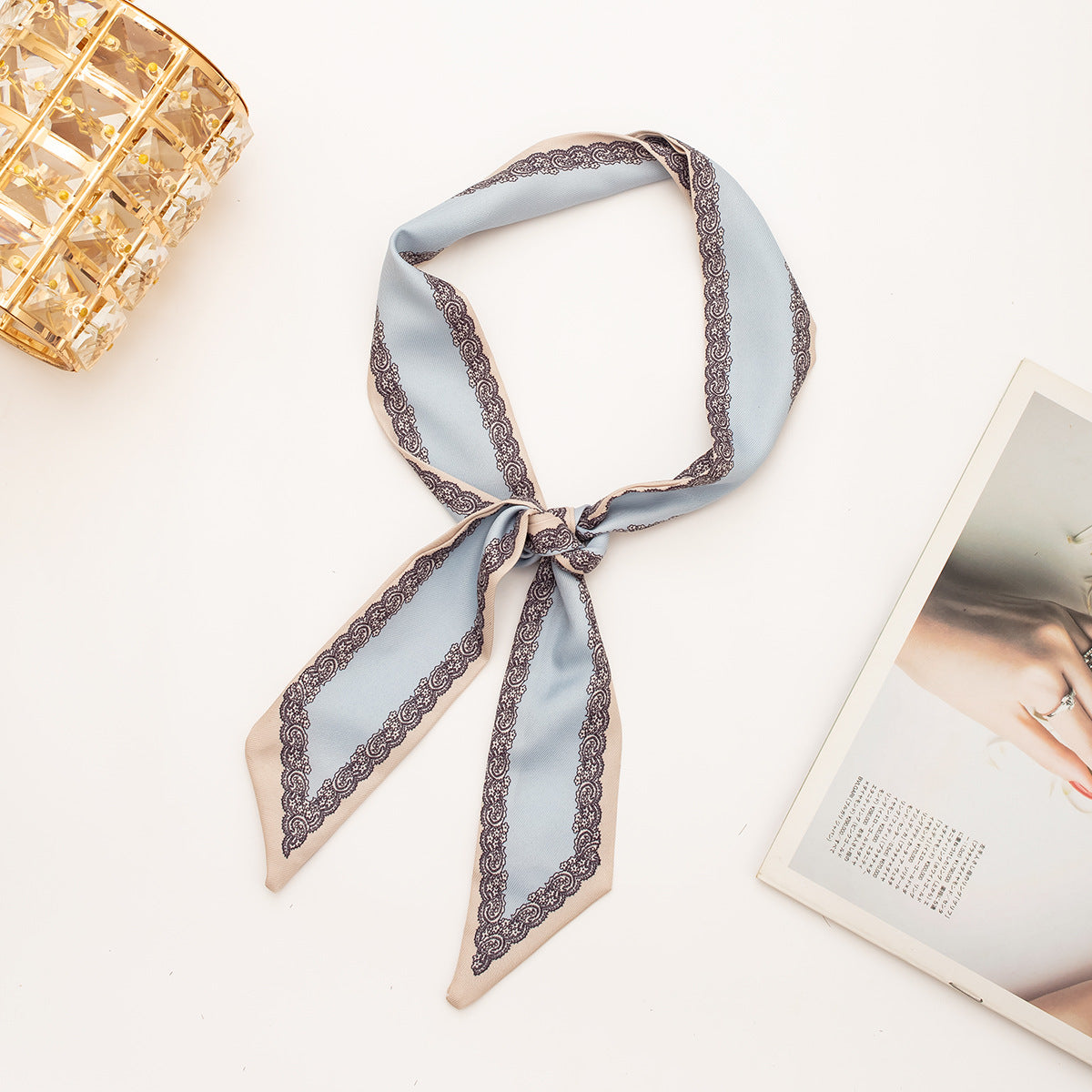 35" x 2" Full Custom Long Neckerchief Ribbon Scarf Hairband Handbag Wrap Scarf Neck Tie #13