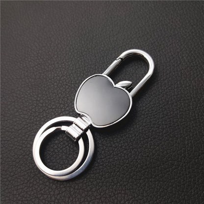 Auto Keychain Rotating Apple Shape Key Ring With Hook