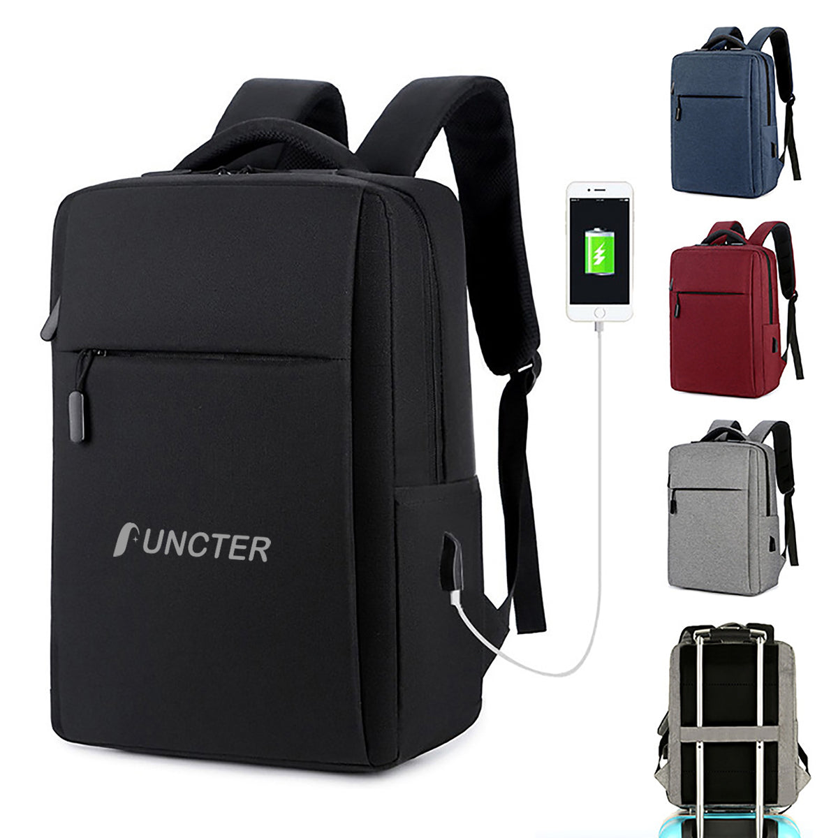 Laptop Backpack With USB Cable Charging Port