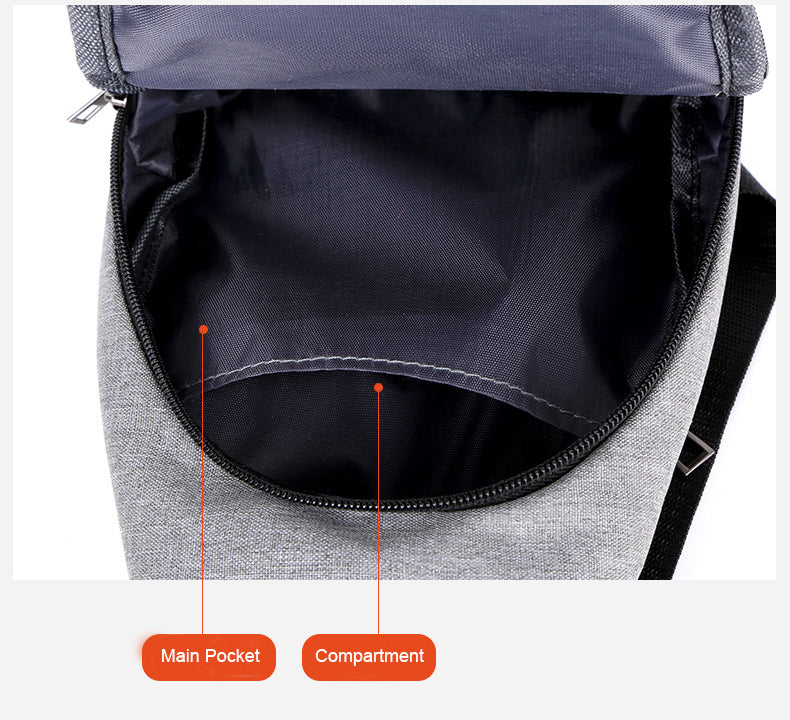 Men's Oxford Sling Bag Chest Crossbody Shoulder Bag