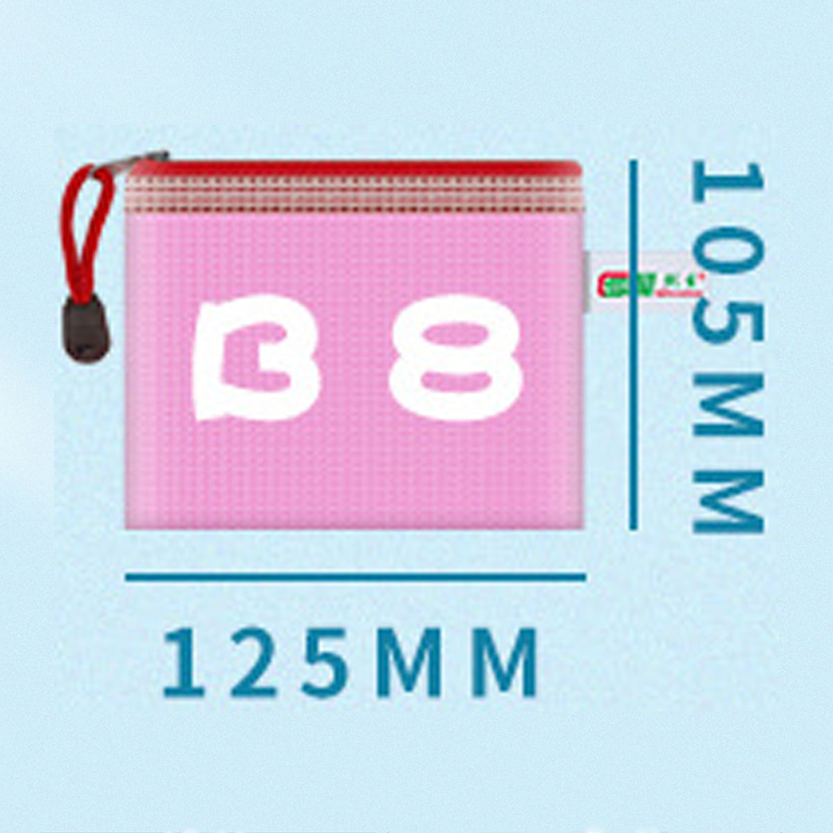 B8 Size Mesh Zipper Pouch Document Holder Bag File Document Pouch For School Office