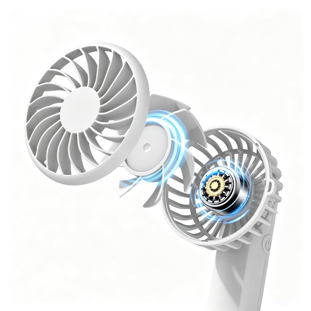 Portable Clip-on Mini Fan, USB Rechargeable Adjustable Personal Fan