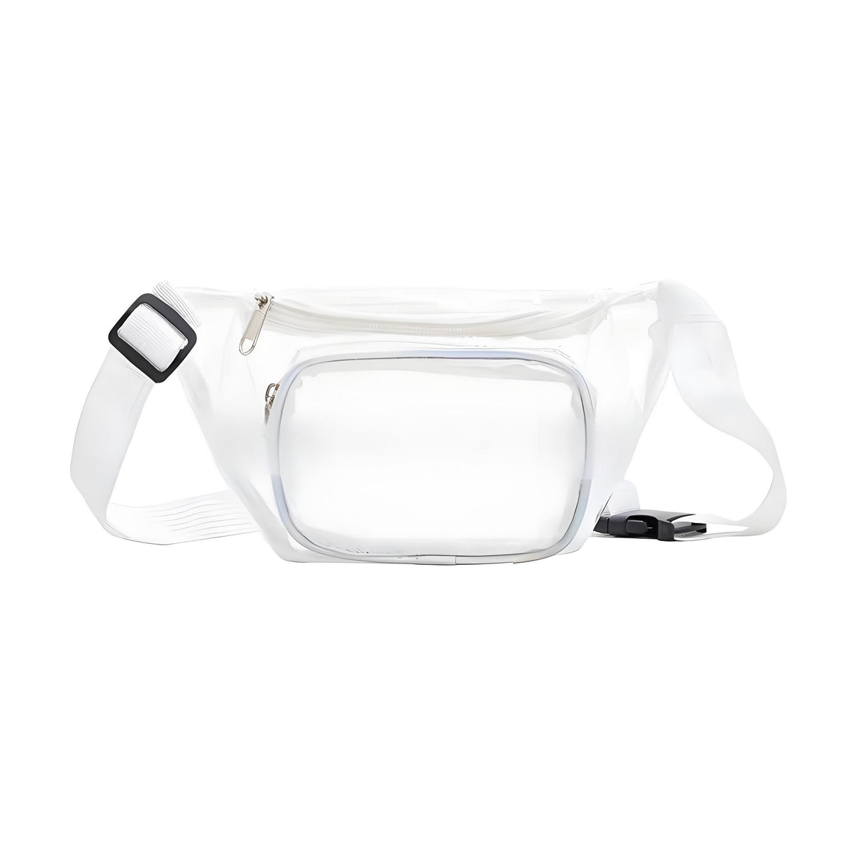 Transparent PVC Fanny Pack W/Two Zipper Pockets