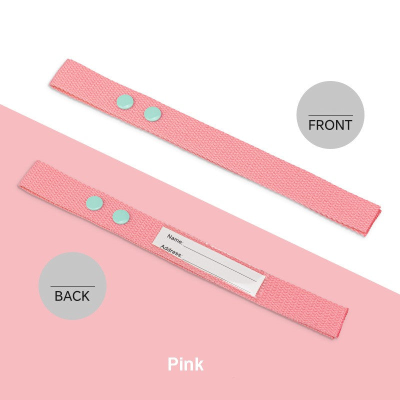 Cotton Luggage Strap Travel ID Tag Bag Claim Tag Airline Bag Tag with Back Info Card