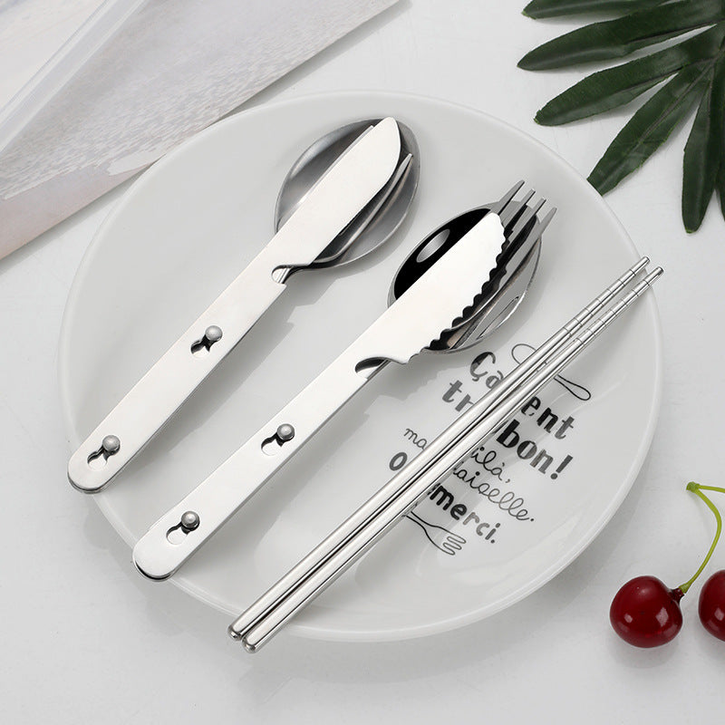 3-Piece 304 Stainless Steel Flatware Tableware Set W/PE Box