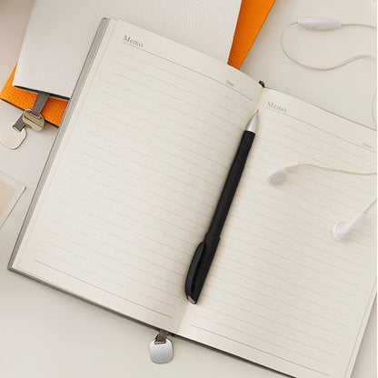 A5 PU Leather Workbook Lined Memo Notebook