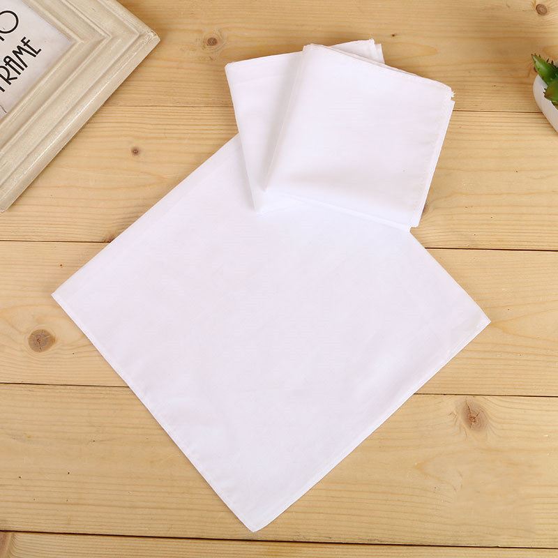 White Cotton Handkerchief 11"