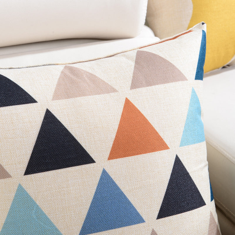 Full Printed 15.8 x 15.8" Premium Square Linen Throw Pillowcase With Hidden Zipper