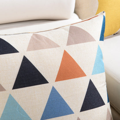 Full Printed 15.8 x 15.8" Premium Square Linen Throw Pillowcase With Hidden Zipper
