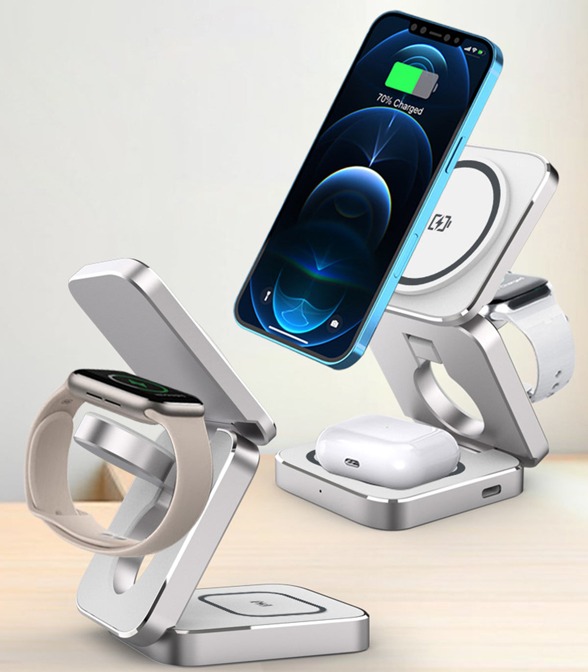 Magnetic Foldable 3" 1 Wireless Charging Station