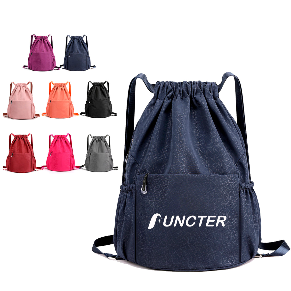 Waterproof Oxford Drawstring Backpack Sports Yoga Sackpack-Size L