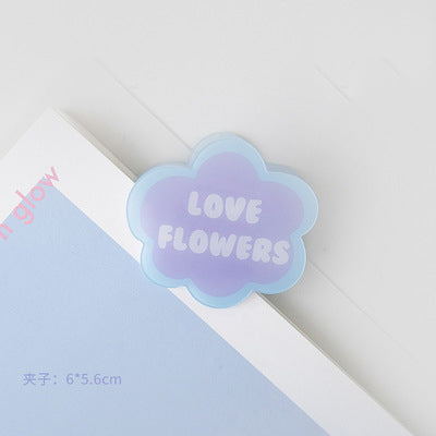 Cloud Shaped Acrylic Album Memo Clip Bag Binder Sealing Clip Food Bag Clamp-Two Sides Printing