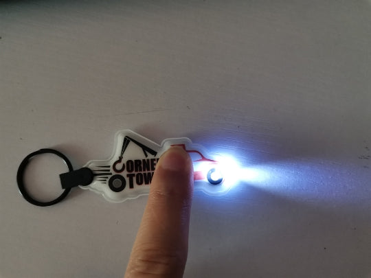 Car Shaped PVC Flashlight Keychain