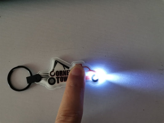 Car Shaped PVC Flashlight Keychain