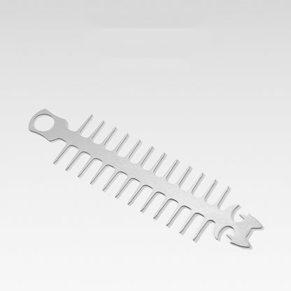 Stainless Steel Barbecue Stick Reusable Grilling Skewers Outdoor Fish Bone Barbecue Fork