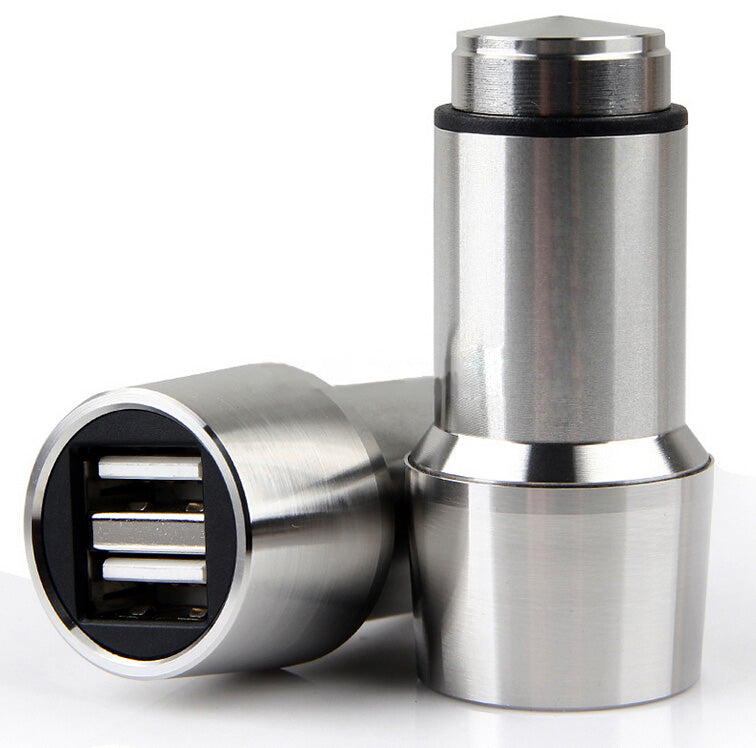 Dual Universal 5V 2.1A Aluminum Alloy Car USB Charger