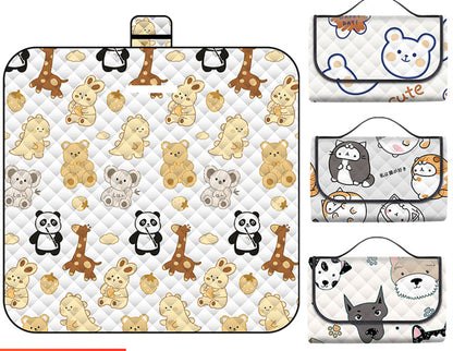 78 x 78" Full Pattern Sublimation Printing Picnic Blanket Foldable Waterproof Picnic Mat