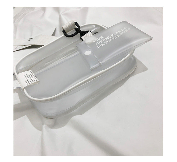 PVC Crossbody Bag Transparent Single Shoulder Bag W/One Separate Pouch