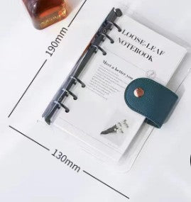 A6 Transparent PVC 6-Ring Loose-Leaf Notebook, Planner Binder Journal