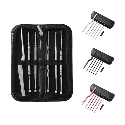 Six-Piece Stainless Steel Ear Picking Set (PU Bag Model)