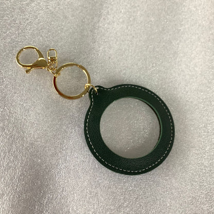 10X Vintage Leather Magnifier Keychain