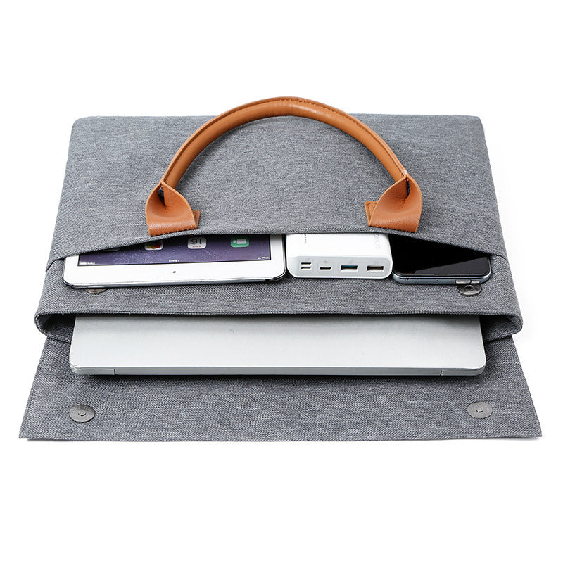 15" Water Resistant Oxford Coth Laptop Tote Bag Briefcase Laptop Sleeve With Carrying Handle
