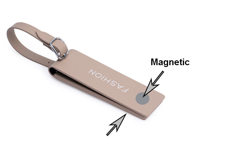Magnetic Microfiber Luggage Tag Personalizable Travel ID Tag