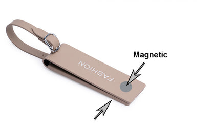Magnetic Microfiber Luggage Tag Personalizable Travel ID Tag