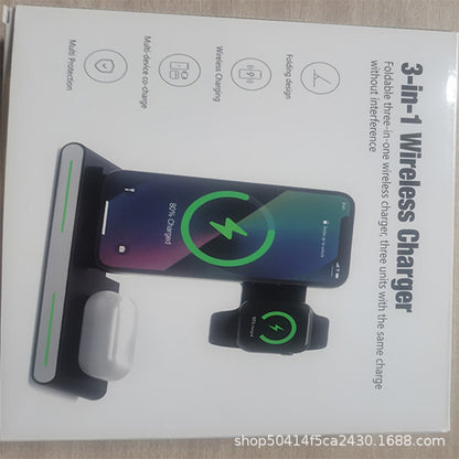 3" 1 Foldable Wireless Charger Station Magnetic Wireless Charger