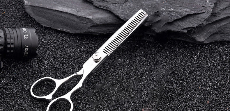 6'' Stainless Steel Tooth Cut Thinning Hair Hairdressing Cutting Bangs Professional Hair Scissor