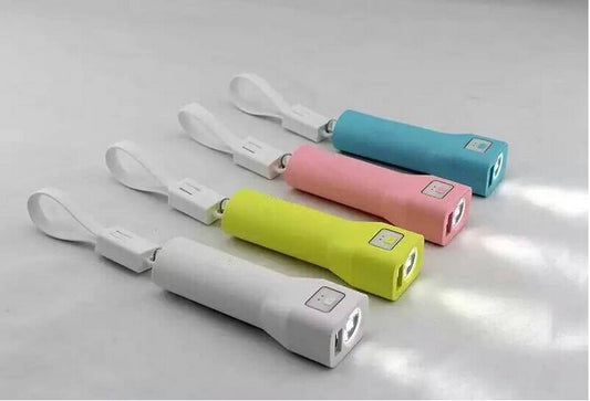 Flashlight Power Bank w/Cable