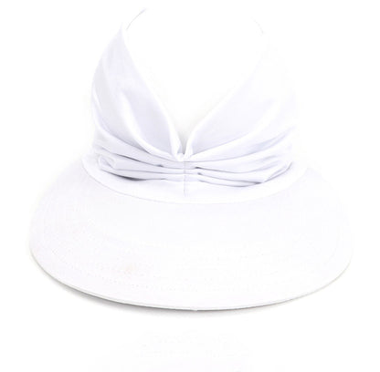 Womens Sun Visor Hat Wide Brim Summer Sun Hats UPF 50+ UV Protection Beach Hats Foldable Golf Visor