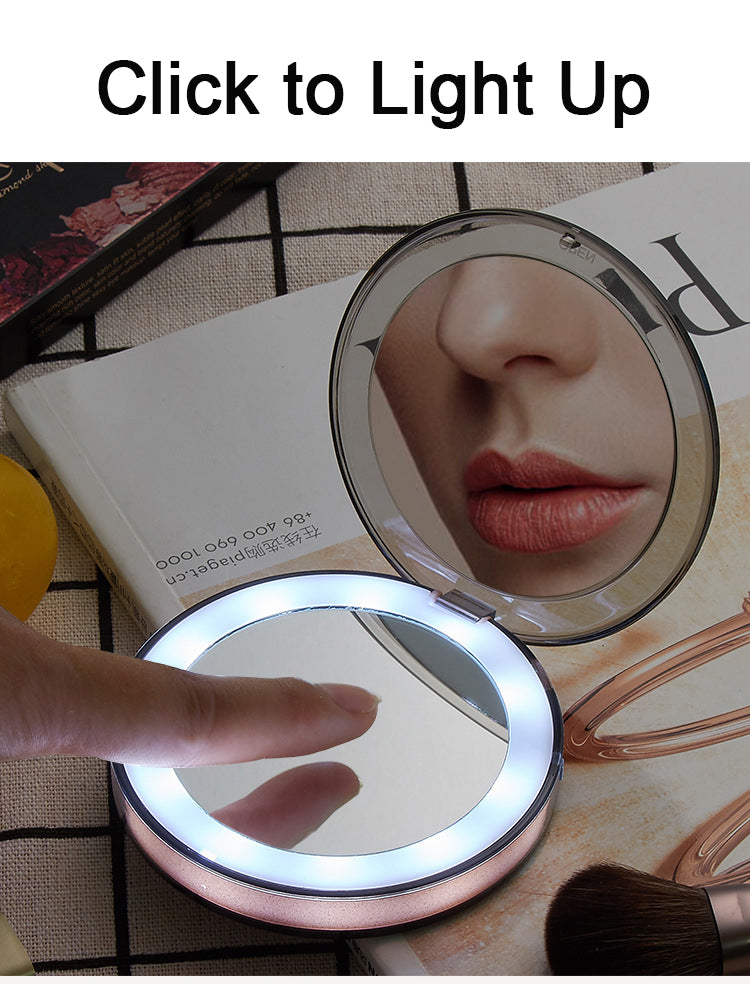 Luxurious Mini LED Makeup Mirror 3X Magnify