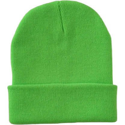 Unisex Adult Knit Cuffed Beanie Hat - Stretchy Warm Winter Cap - Tightly-Knitted Acrylic Beanie Hat