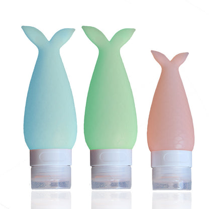 1.7 OZ Travel Split Bottles TSA Approved with Label Silicone BPA Free Refillable Cosmetic Container