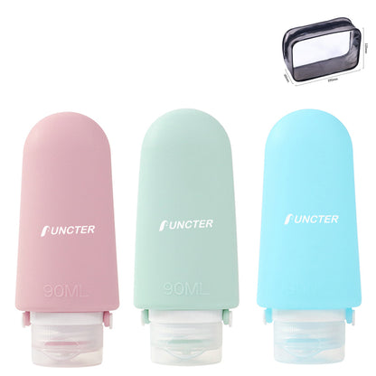 3OZ Portable Refillable Liquid Containers W/Handle ( 3pcs Set )