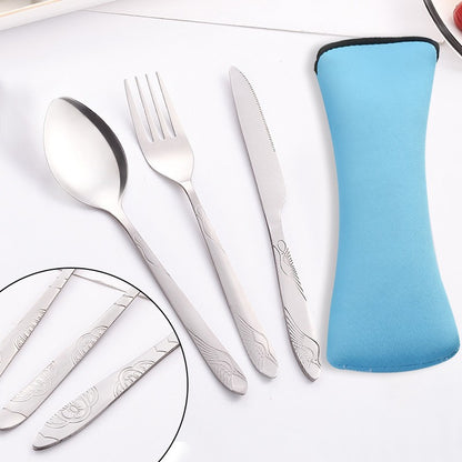 304 Stainless Steel 3 Piece Tableware Set